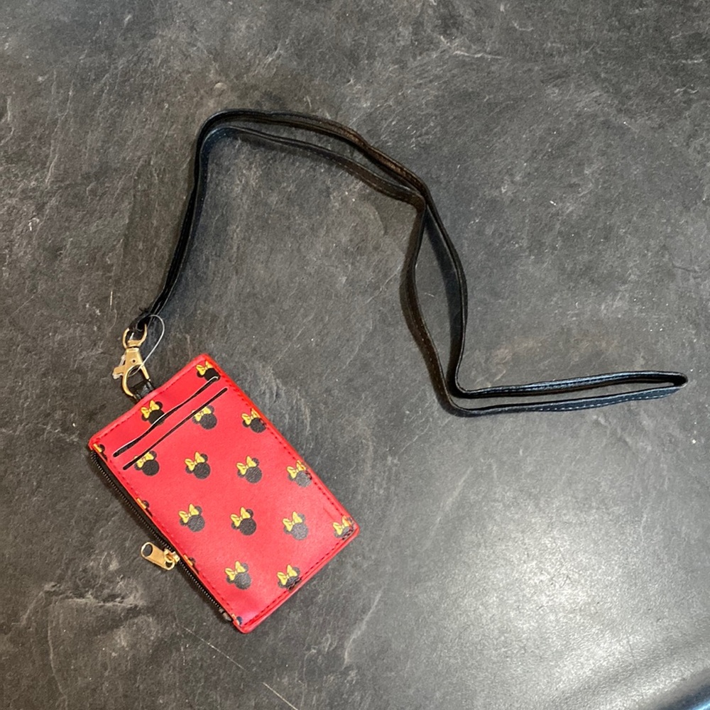 Minnie Mouse lanyard with zip wallet